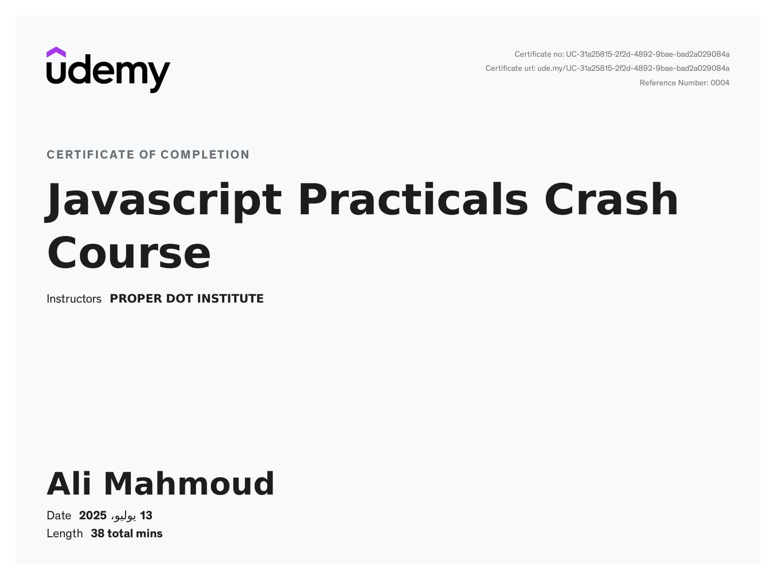 JavaScript Practicals Crash Course