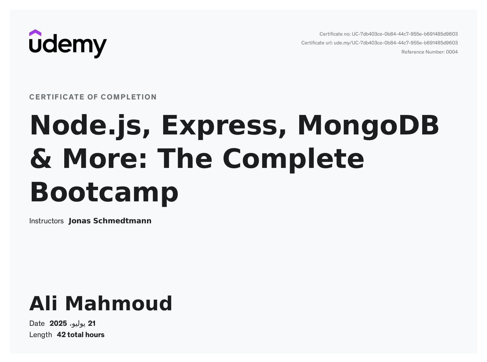 Node.js, Express, MongoDB Bootcamp