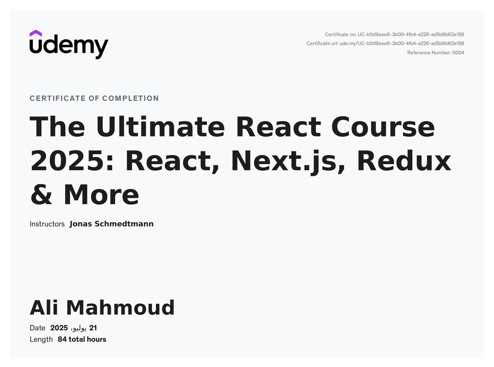 The Ultimate React Course 2025