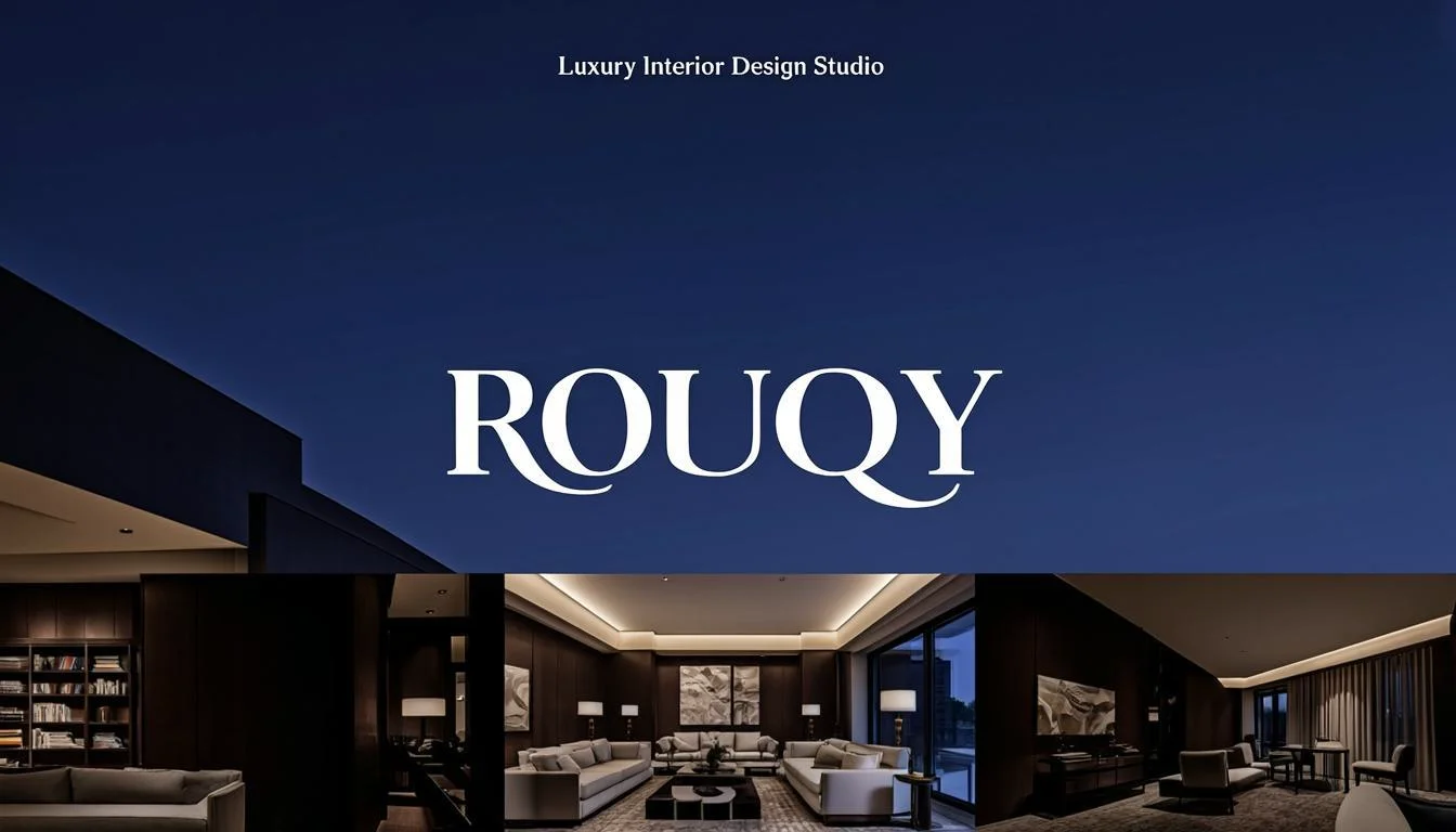 ROUQY — Cinematic luxury interior design studio website project screenshot